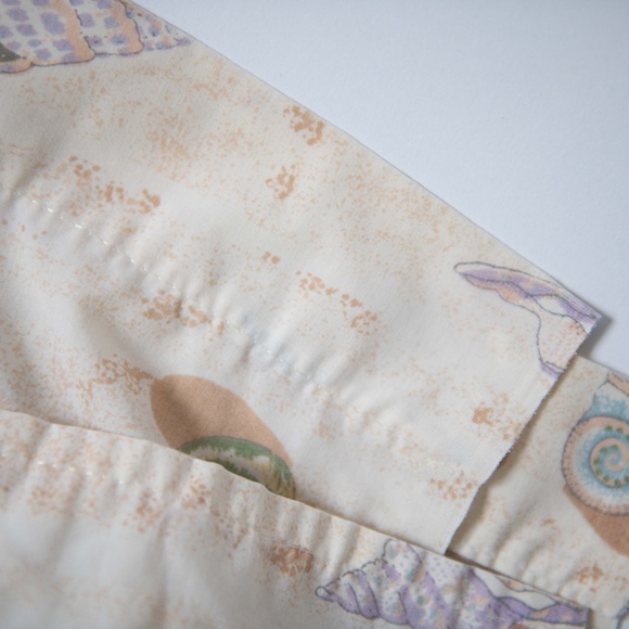 Vintage 1982 J. P. Stevens Coastal Sea Shell Full Fitted & Flat Sheet Set - Picture 8 of 9